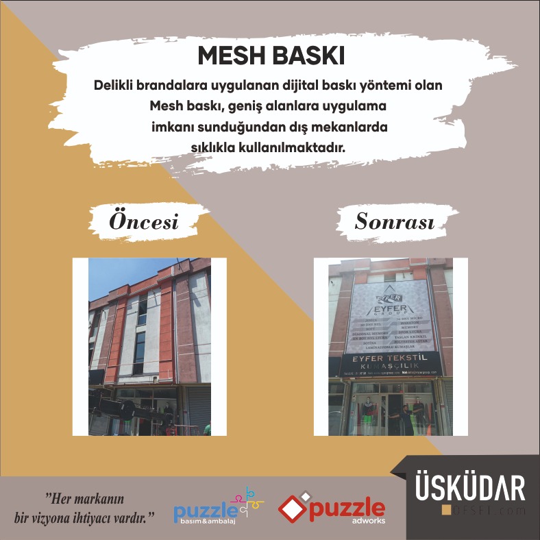 MESH (DELİKLİ VİNİL) BASKI